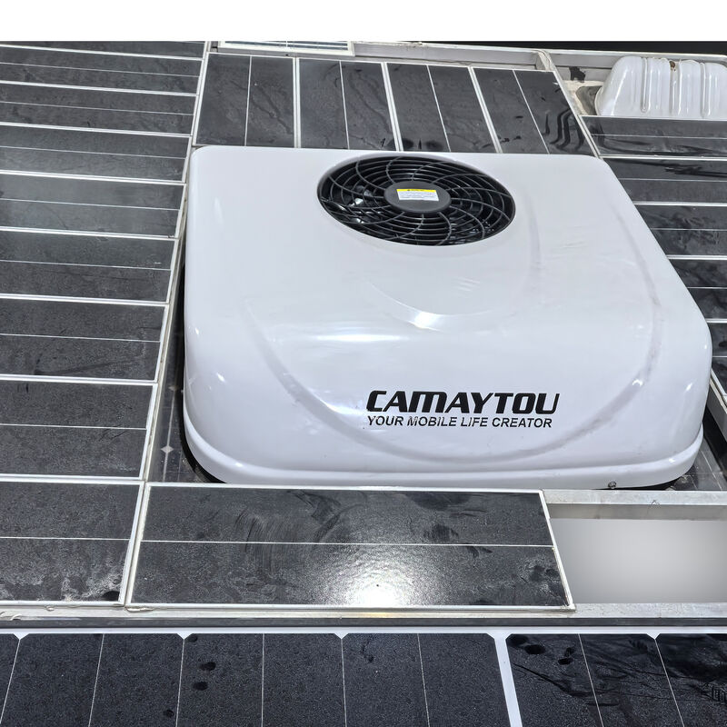 سقف كهربائي لوقوف السيارات تيار مستمر 12 فولت 24 فولت 48 فولت RV بحري 12 فولت مكيف هواء مبرد لوقوف السيارات للسيارة RV فان قافلة مقصورة شاحنة قارب